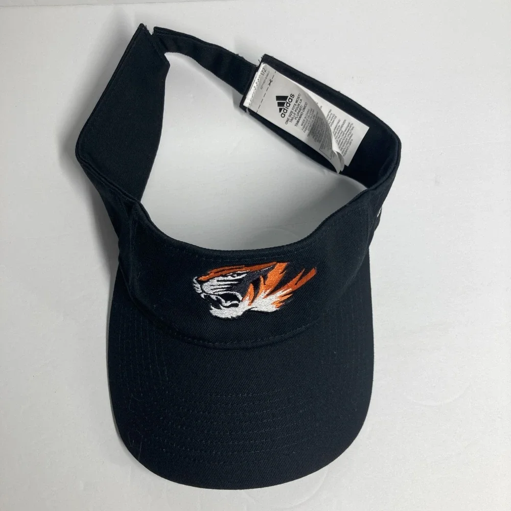 Cincinnati Bengals Visor Hat Cap Adult Adjustable Black Adidas 100% Cotton